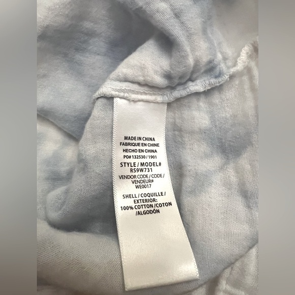 Splendid Cloud Wash Tie Dye Button Up Shirt Large - Picture 7 of 8